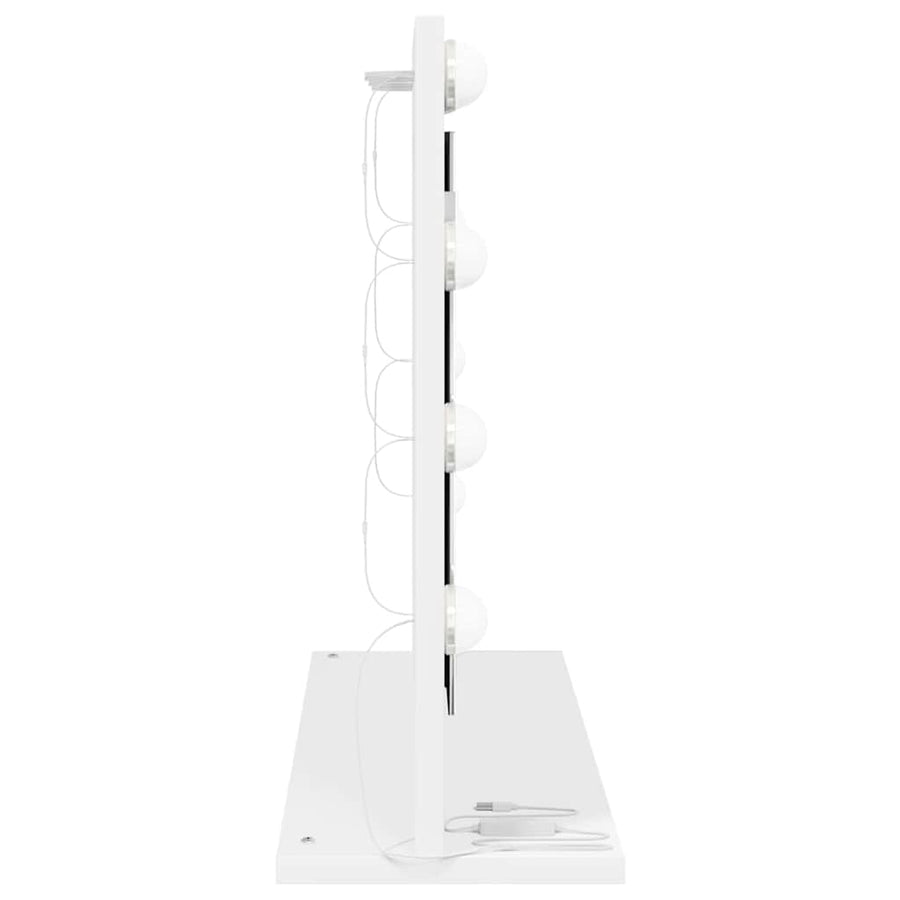 Schmink Spiegel Wit 60 x 45 x 18 cm Glas en Hout met Kunststof