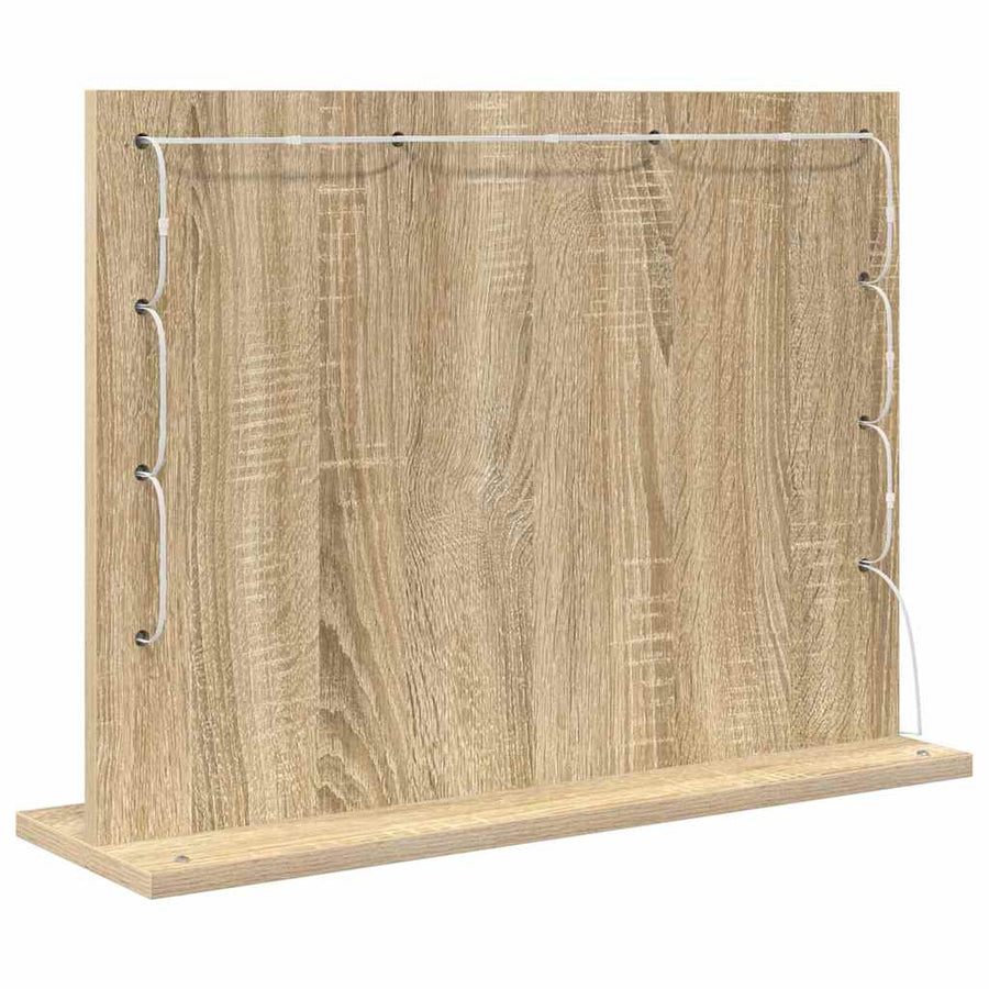 Schmink Spiegel Rechthoekig Sonoma Eiken 60 x 45 x 18 cm