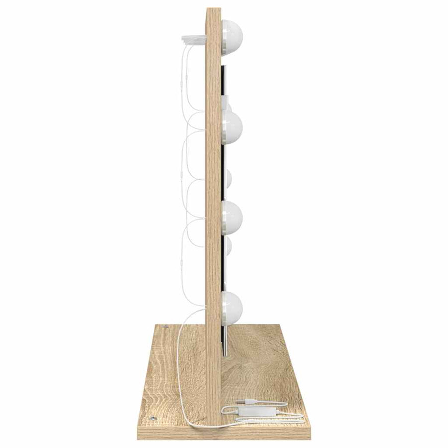 Schmink Spiegel Rechthoekig Sonoma Eiken 60 x 45 x 18 cm