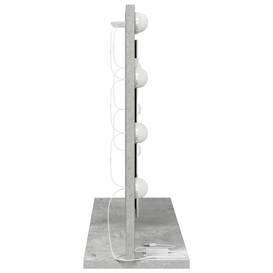 Schmink Spiegel Rechthoekig Beton Grijs 60 x 45 x 18 cm