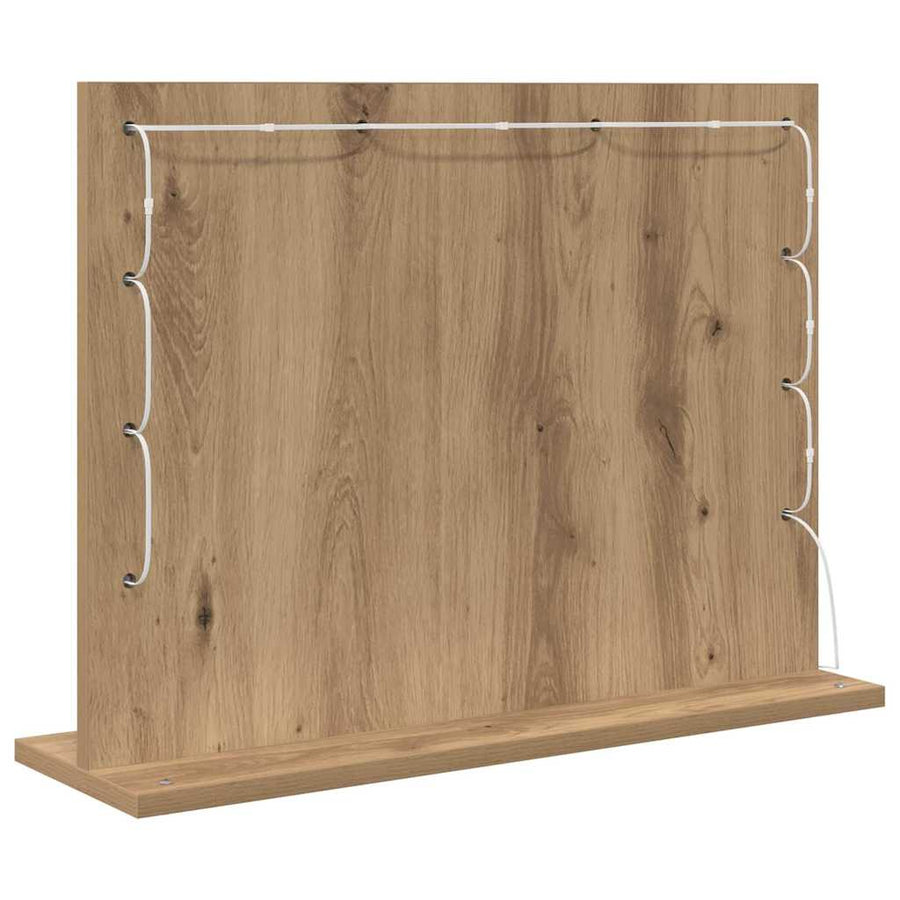 Schmink Spiegel Rechthoekig Artisan Eiken 60 x 45 x 18 cm