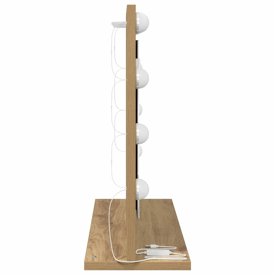 Schmink Spiegel Rechthoekig Artisan Eiken 60 x 45 x 18 cm