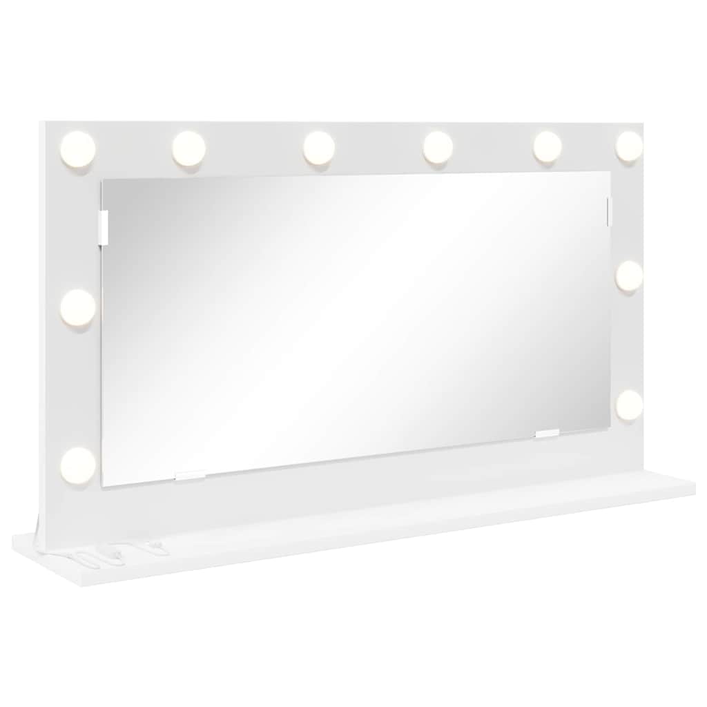 Schmink Spiegel Wit 80 x 45 x 18 cm Glas en Hout met Kunststof