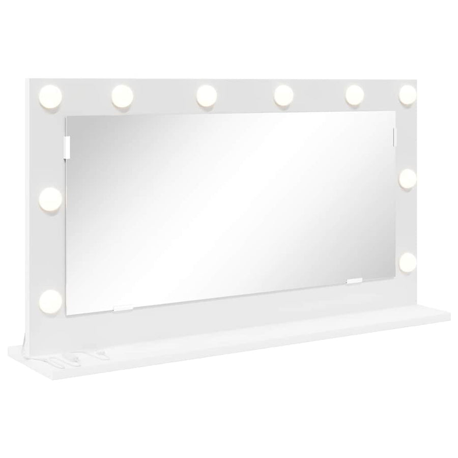 Schmink Spiegel Wit 80 x 45 x 18 cm Glas en Hout met Kunststof