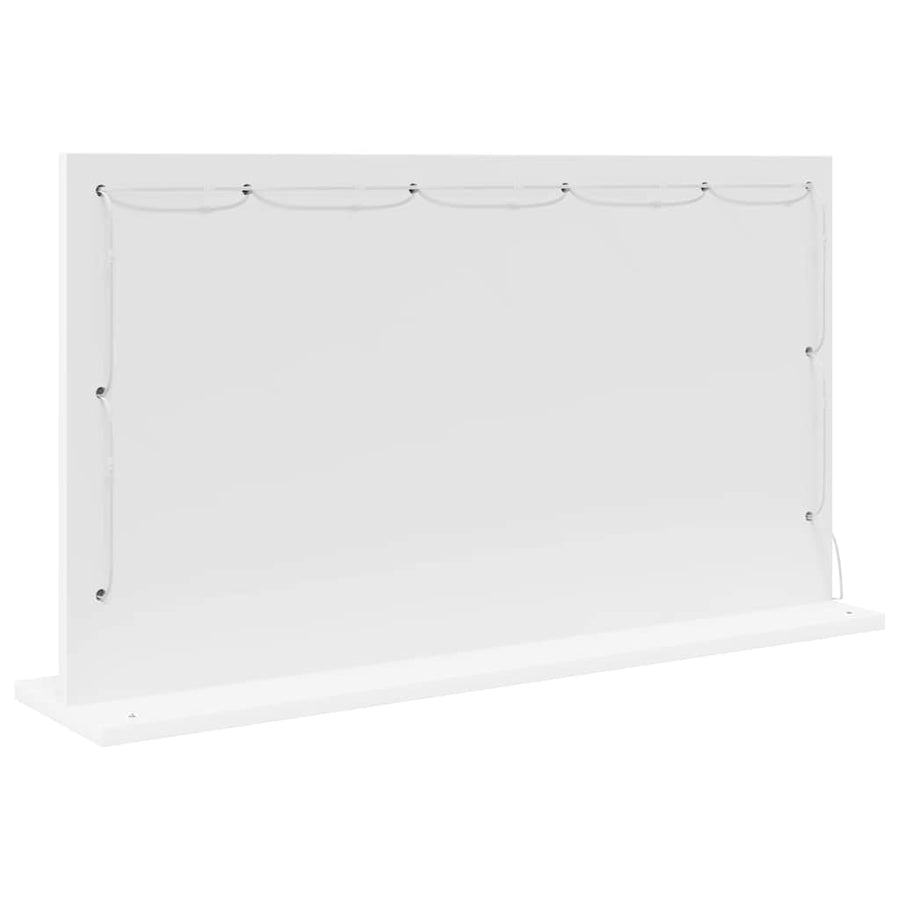 Schmink Spiegel Wit 80 x 45 x 18 cm Glas en Hout met Kunststof