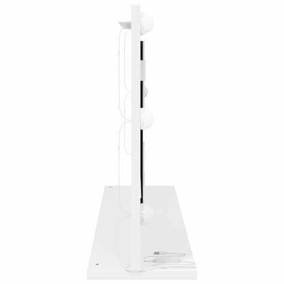 Schmink Spiegel Wit 80 x 45 x 18 cm Glas en Hout met Kunststof