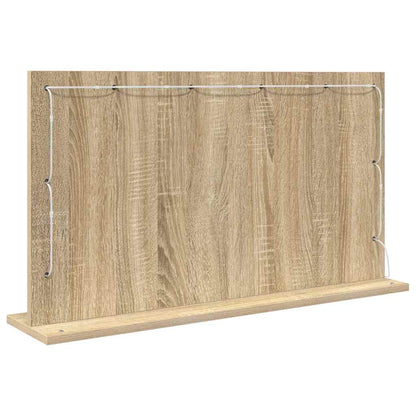 Schmink Spiegel Rechthoekig Sonoma Eiken 80 x 45 x 18 cm