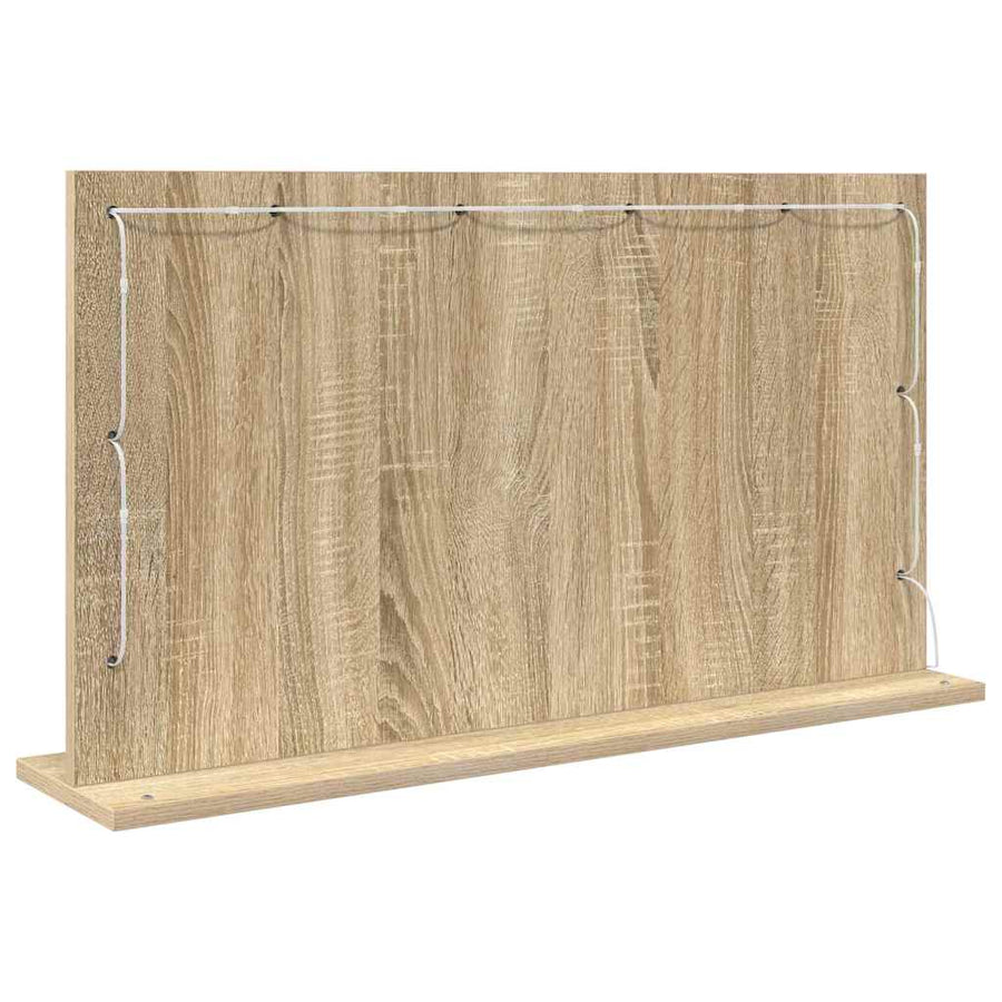 Schmink Spiegel Rechthoekig Sonoma Eiken 80 x 45 x 18 cm