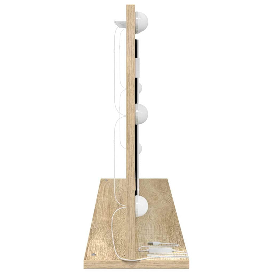 Schmink Spiegel Rechthoekig Sonoma Eiken 80 x 45 x 18 cm