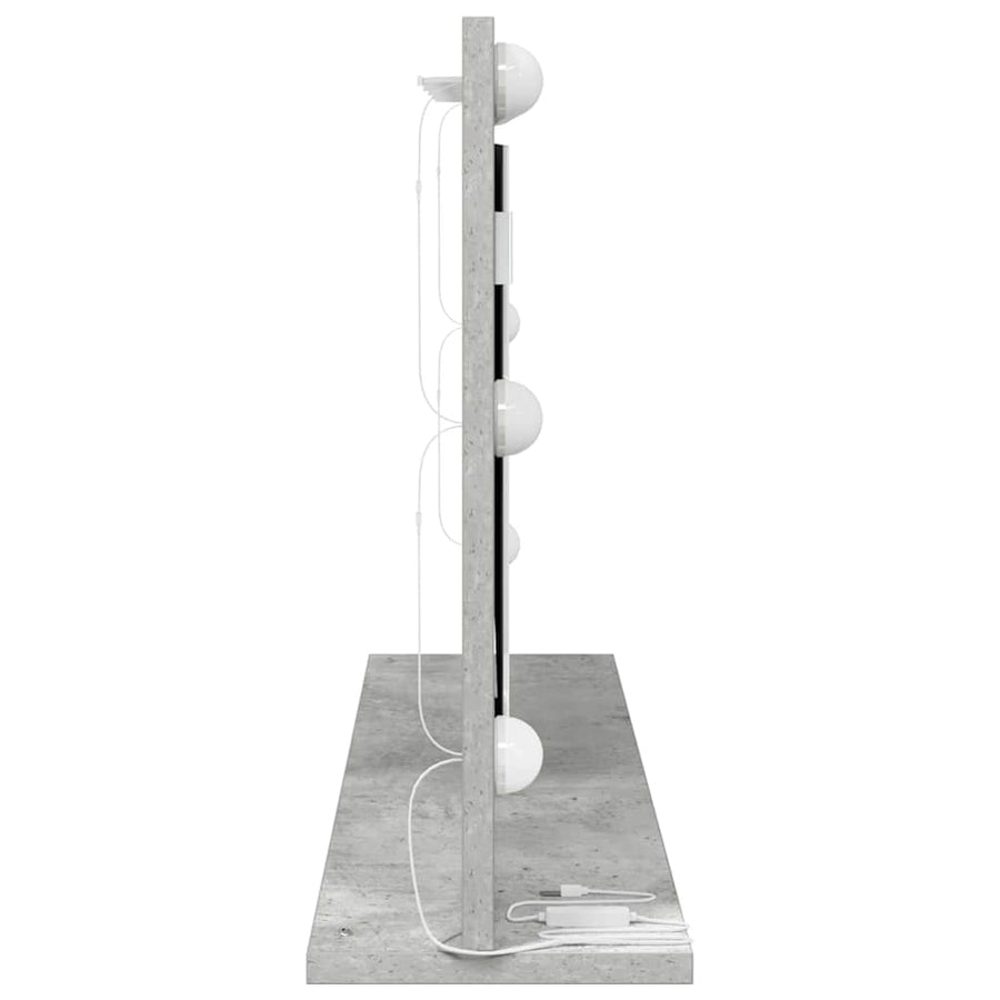 Schmink Spiegel Rechthoekig Beton Grijs 80 x 45 x 18 cm