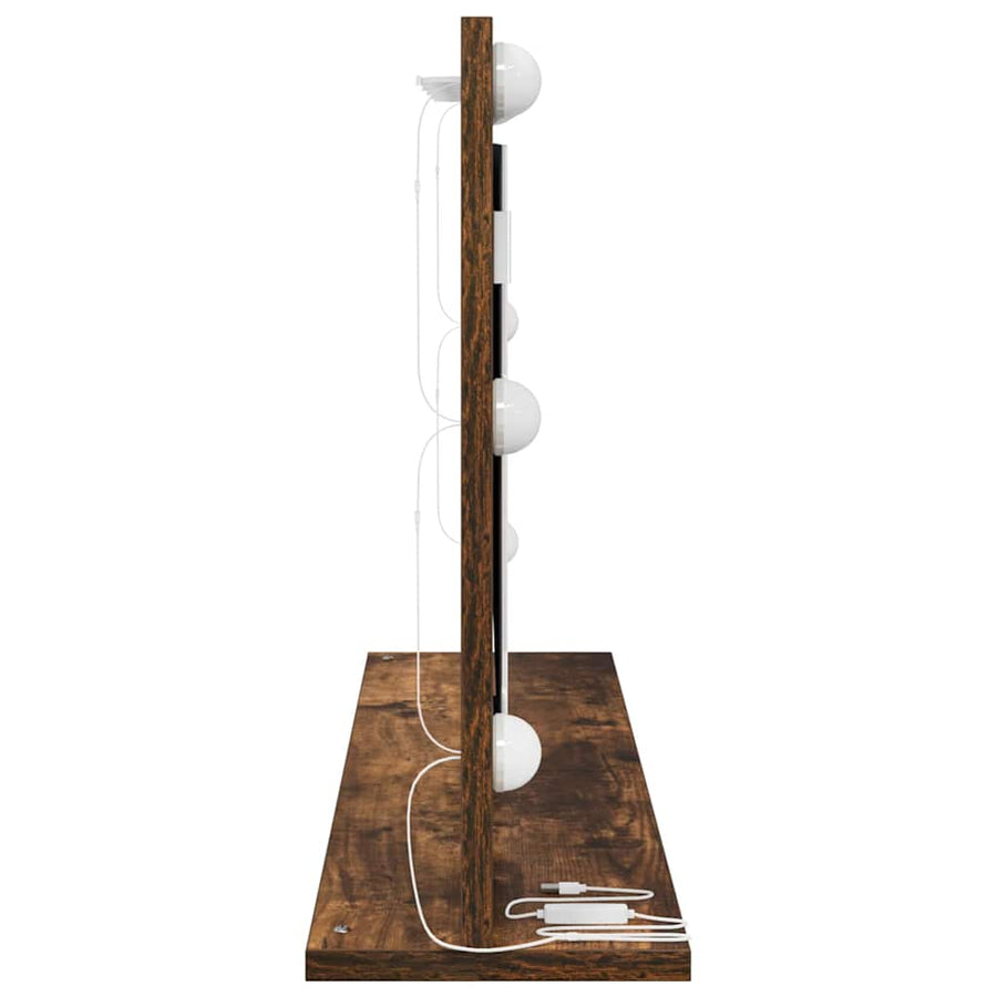 Schmink Spiegel Rechthoekig Gerookt eiken 80 x 45 x 18 cm