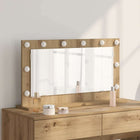 Makeup Mirror Rectangular Artisan Oak 80 x 45 x 18 cm