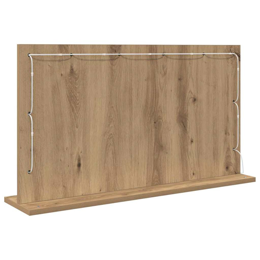 Schmink Spiegel Rechthoekig Artisan Eiken 80 x 45 x 18 cm