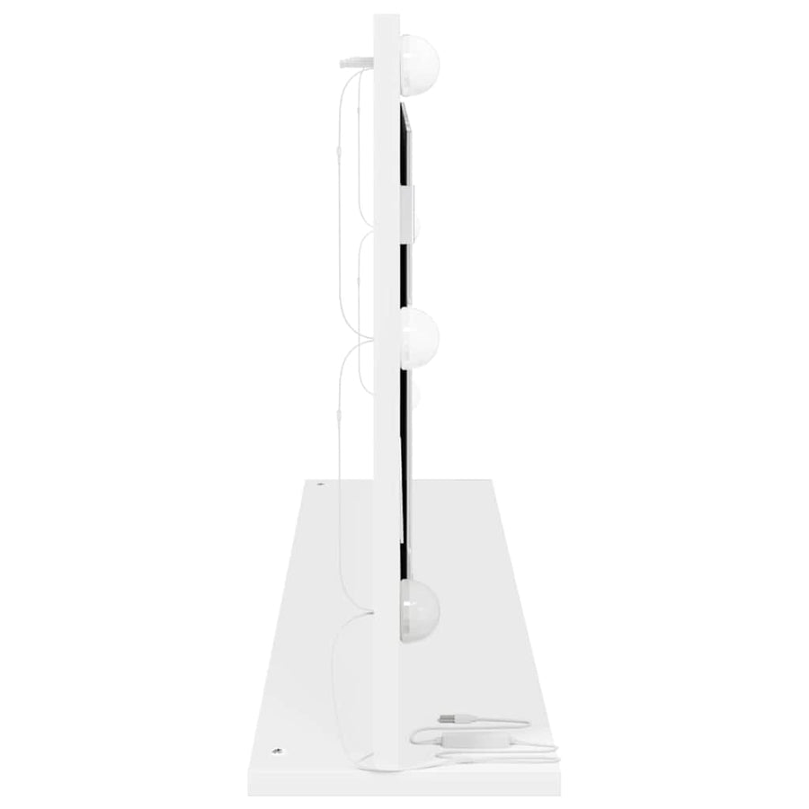 Schmink Spiegel Glas En Hout Met Kunststof 100 x 45 x 18 cm