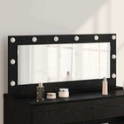 Makeup Mirror Rectangular Black Oak 100 x 45 x 18 cm