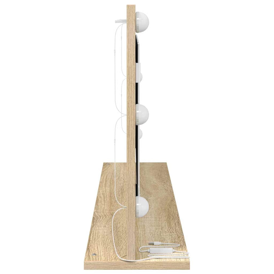 Schmink Spiegel Rechthoekig Sonoma Eiken 100 x 45 x 18 cm