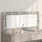 Makeup Mirror Rectangular Concrete Grey 100 x 45 x 18 cm