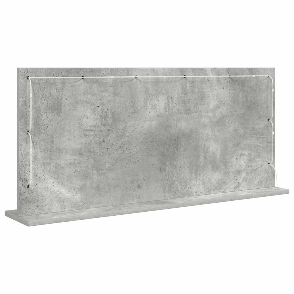 Schmink Spiegel Rechthoekig Beton Grijs 100 x 45 x 18 cm