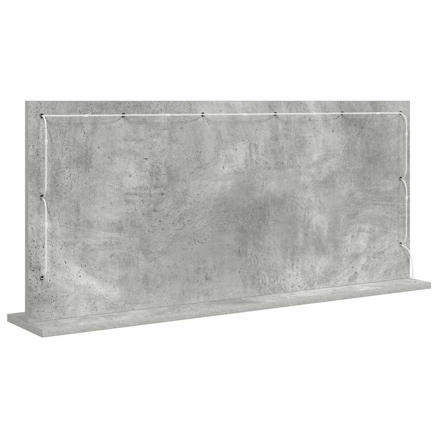 Schmink Spiegel Rechthoekig Beton Grijs 100 x 45 x 18 cm