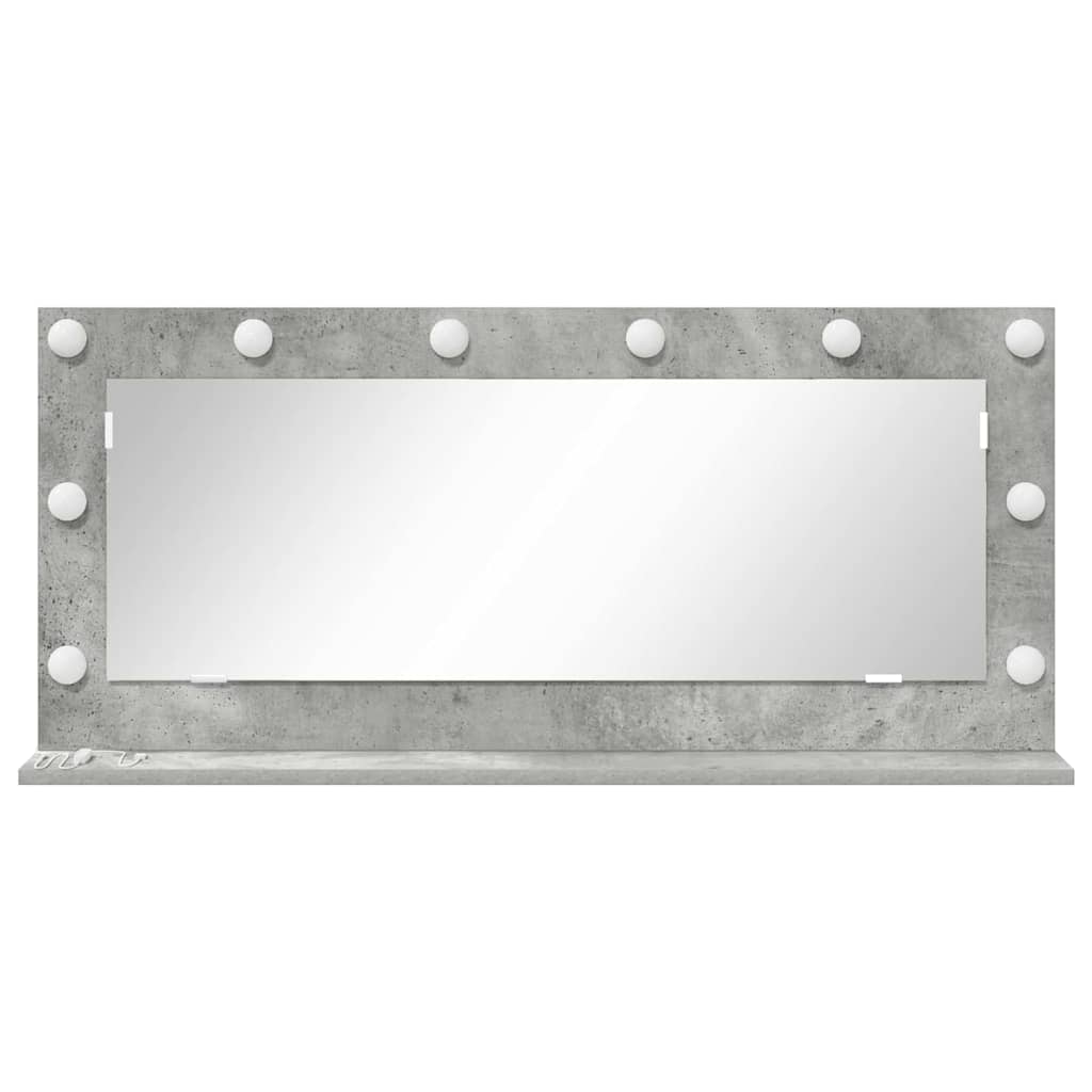 Schmink Spiegel Rechthoekig Beton Grijs 100 x 45 x 18 cm