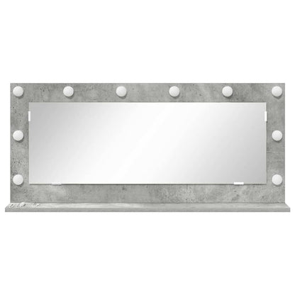 Schmink Spiegel Rechthoekig Beton Grijs 100 x 45 x 18 cm