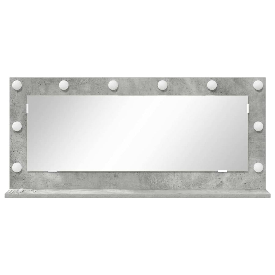 Schmink Spiegel Rechthoekig Beton Grijs 100 x 45 x 18 cm