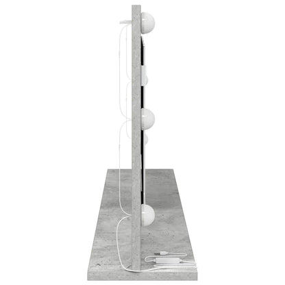 Schmink Spiegel Rechthoekig Beton Grijs 100 x 45 x 18 cm