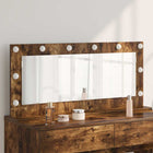 Makeup Mirror Rectangular Smoked oak 100 x 45 x 18 cm