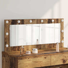 Makeup Mirror Rectangular Reclaimed Wood 100 x 45 x 18 cm