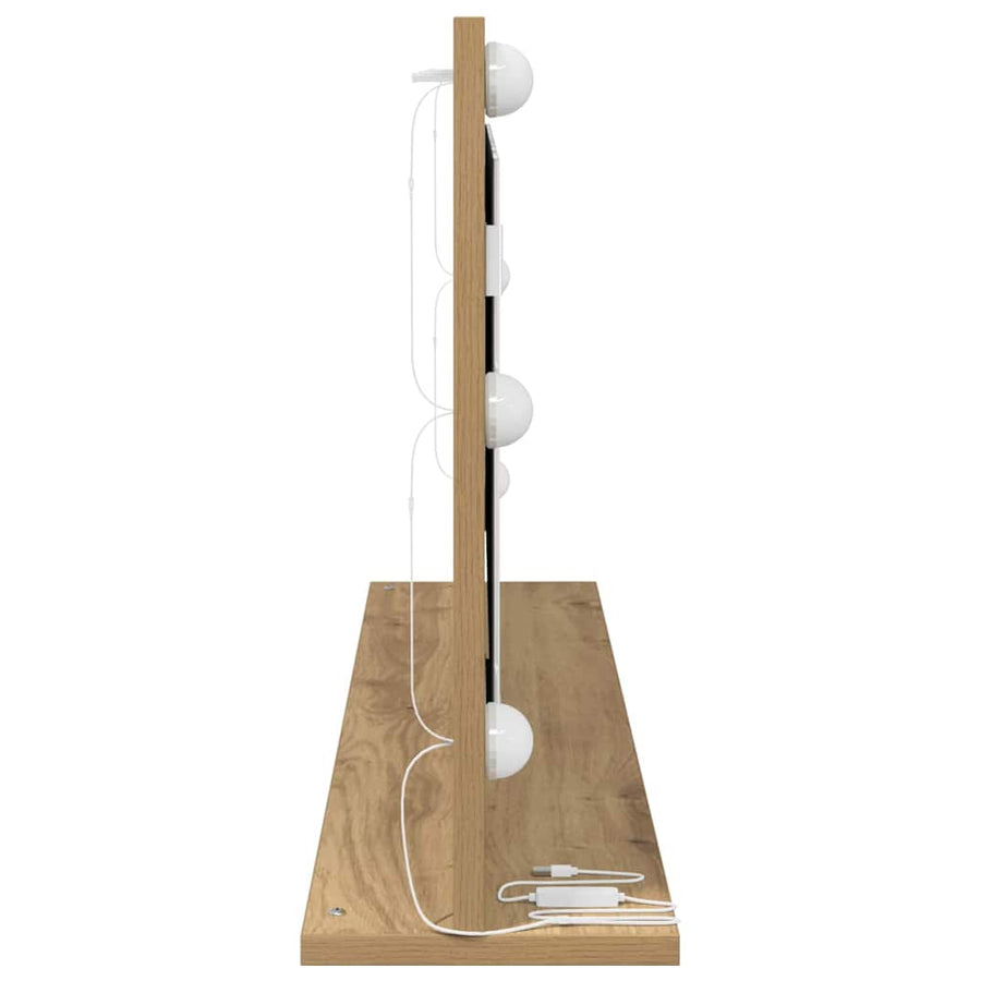 Schmink Spiegel Rechthoekig Artisan Eiken 100 x 45 x 18 cm
