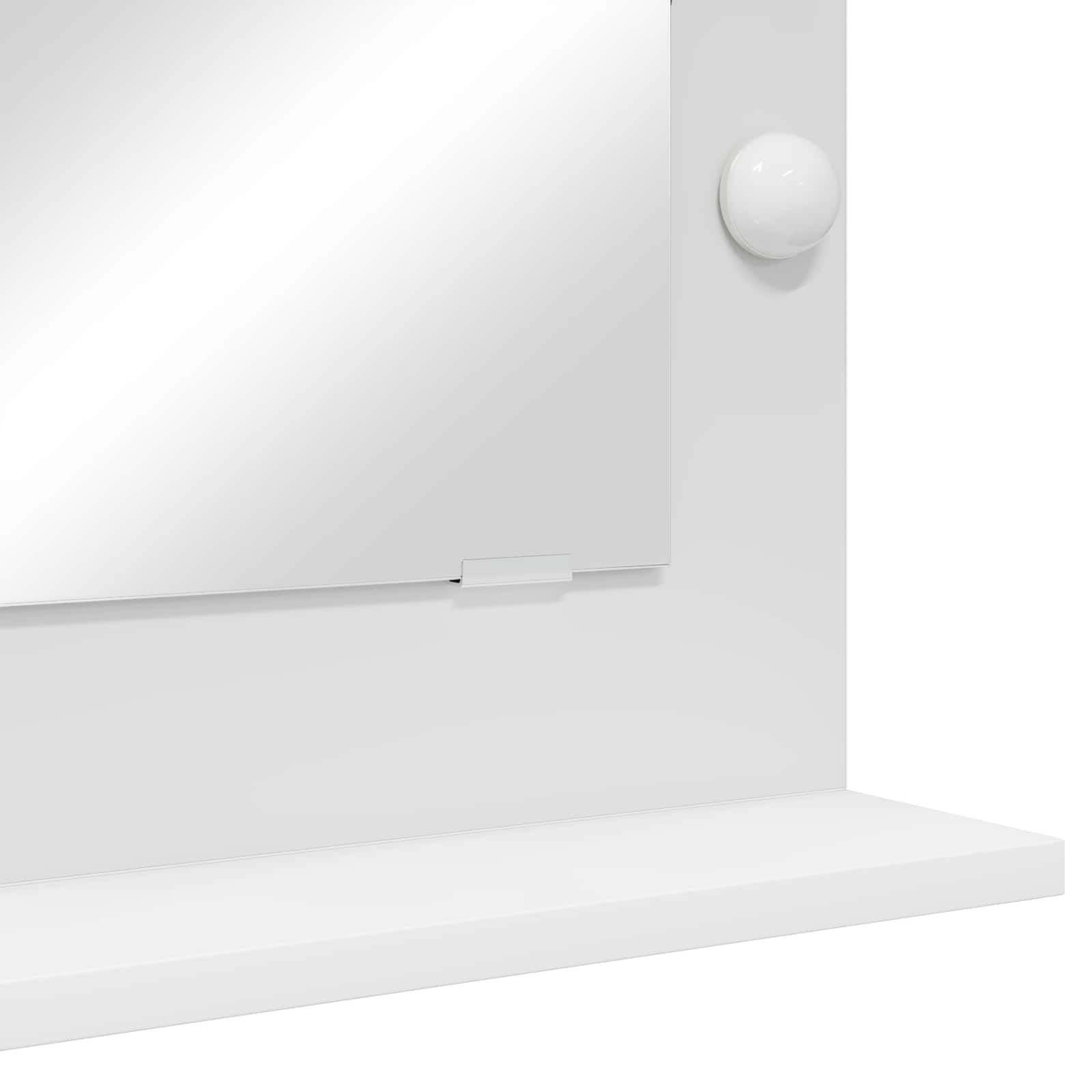 Schmink Spiegel Wit 70 x 50 x 18 cm Glas en Hout met Kunststof
