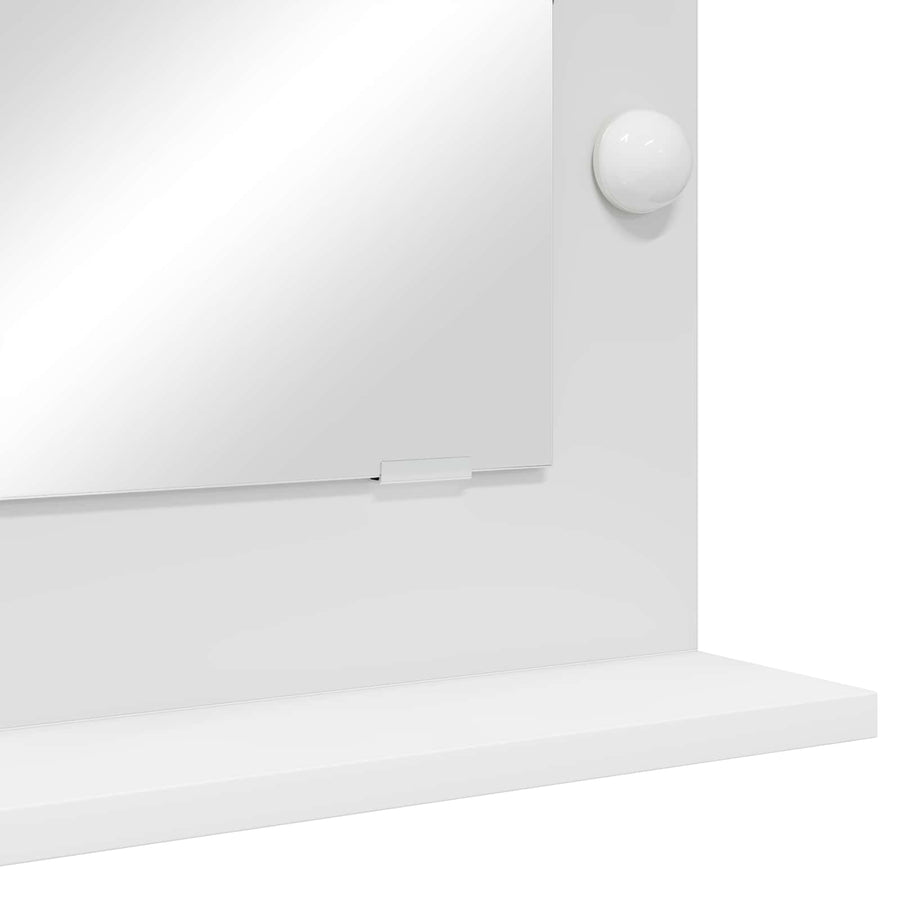 Schmink Spiegel Wit 70 x 50 x 18 cm Glas en Hout met Kunststof