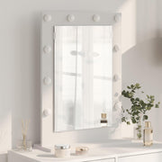 Schminkspiegel 70x50x18 cm wit glas hout