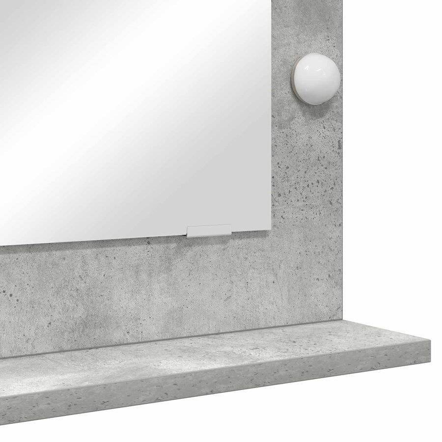 Schmink Spiegel Rechthoekig Beton Grijs 70 x 50 x 18 cm