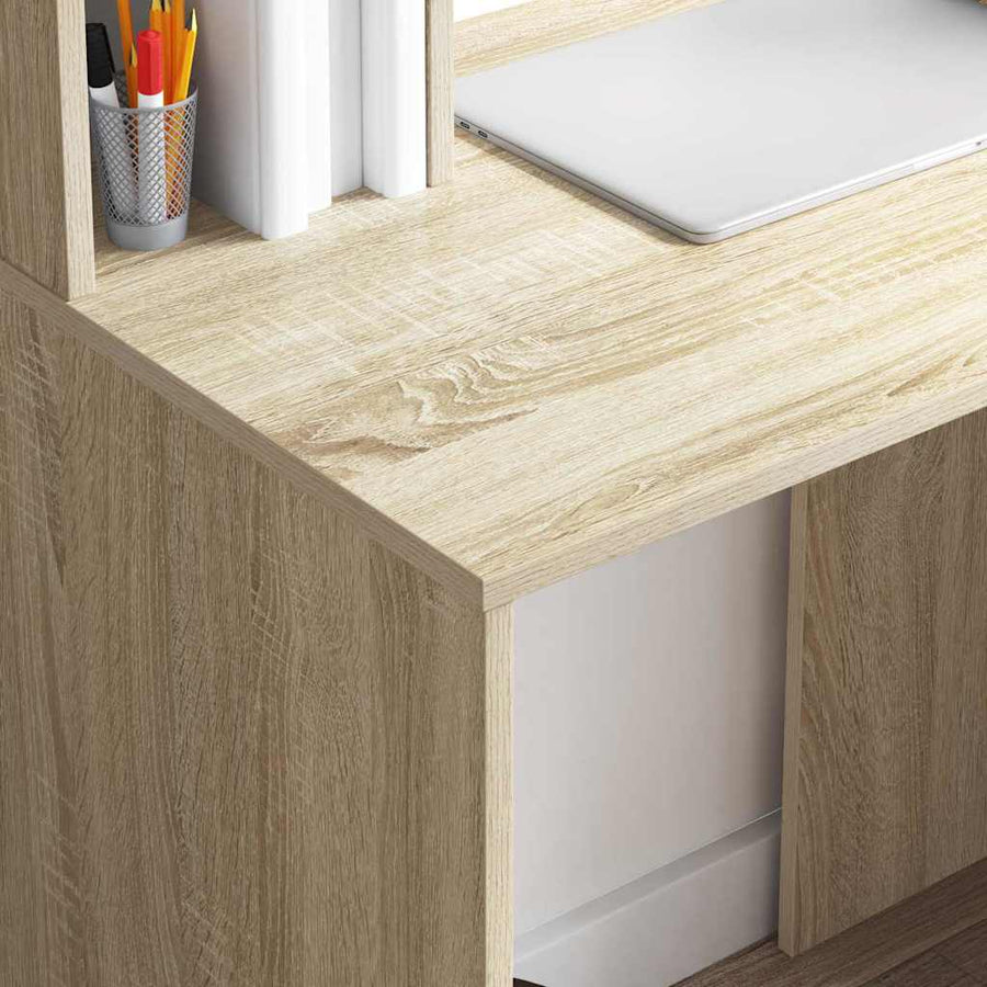 Bureau met plank Sonoma Eiken 91 x 50 x 149 cm Bewerkt hout