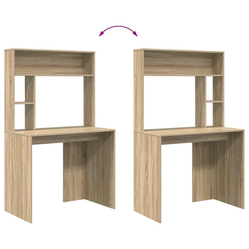 Bureau met plank Sonoma Eiken 91 x 50 x 149 cm Bewerkt hout