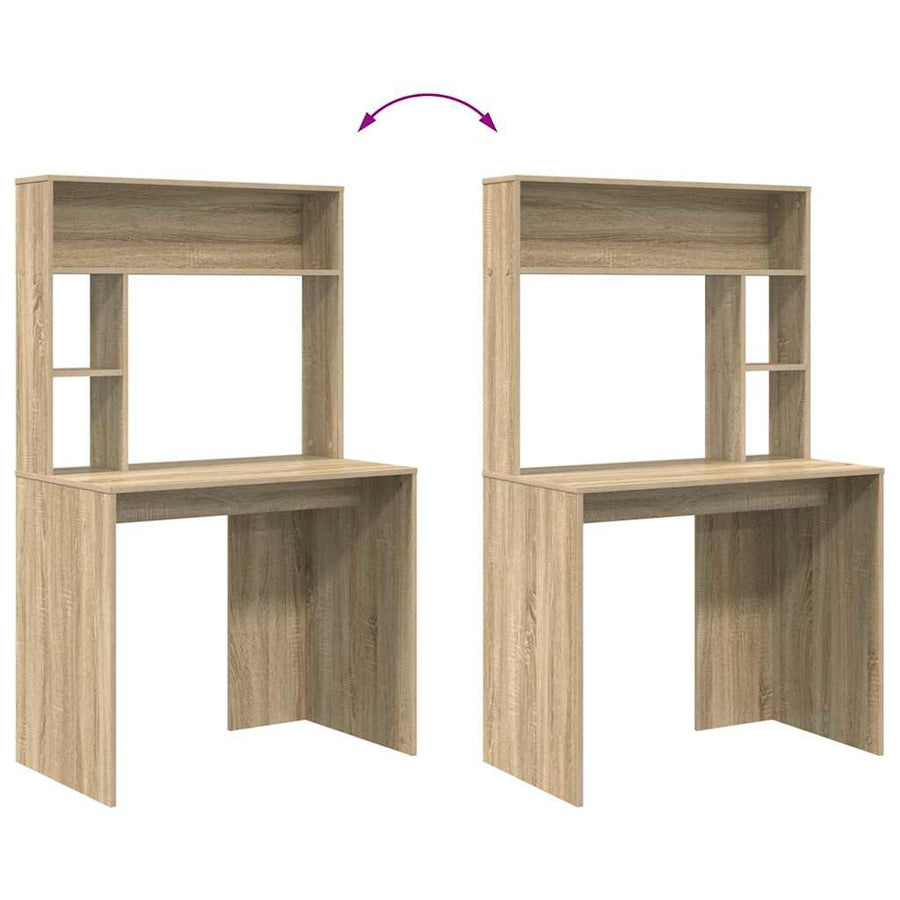 Bureau met plank Sonoma Eiken 91 x 50 x 149 cm Bewerkt hout