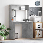 Bureau beton grijs 91x50x149 cm bewerkt hout