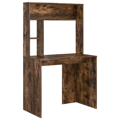 Bureau met plank Gerookt eiken 91 x 50 x 149 cm Bewerkt hout
