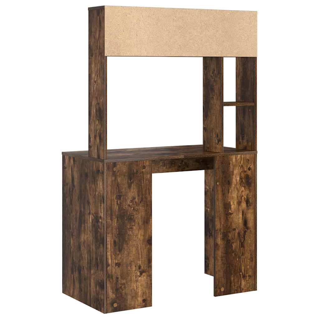 Bureau met plank Gerookt eiken 91 x 50 x 149 cm Bewerkt hout