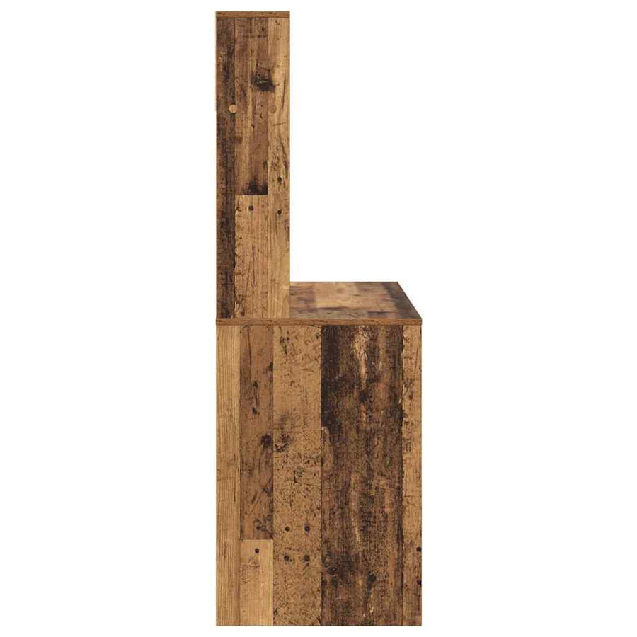Bureau met plank Oud Hout 91 x 50 x 149 cm Bewerkt hout