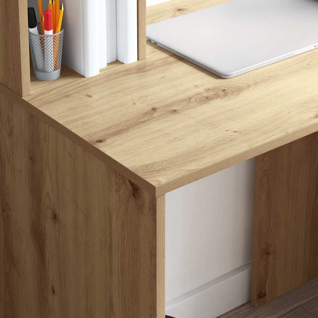 Bureau met plank Artisan Eiken 91 x 50 x 149 cm Bewerkt hout