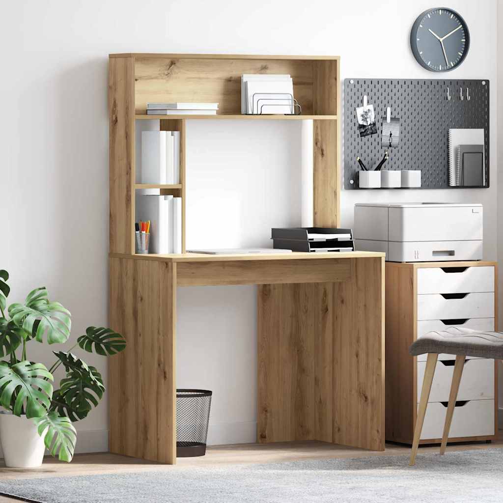 Bureau met plank Artisan Eiken 91 x 50 x 149 cm Bewerkt hout