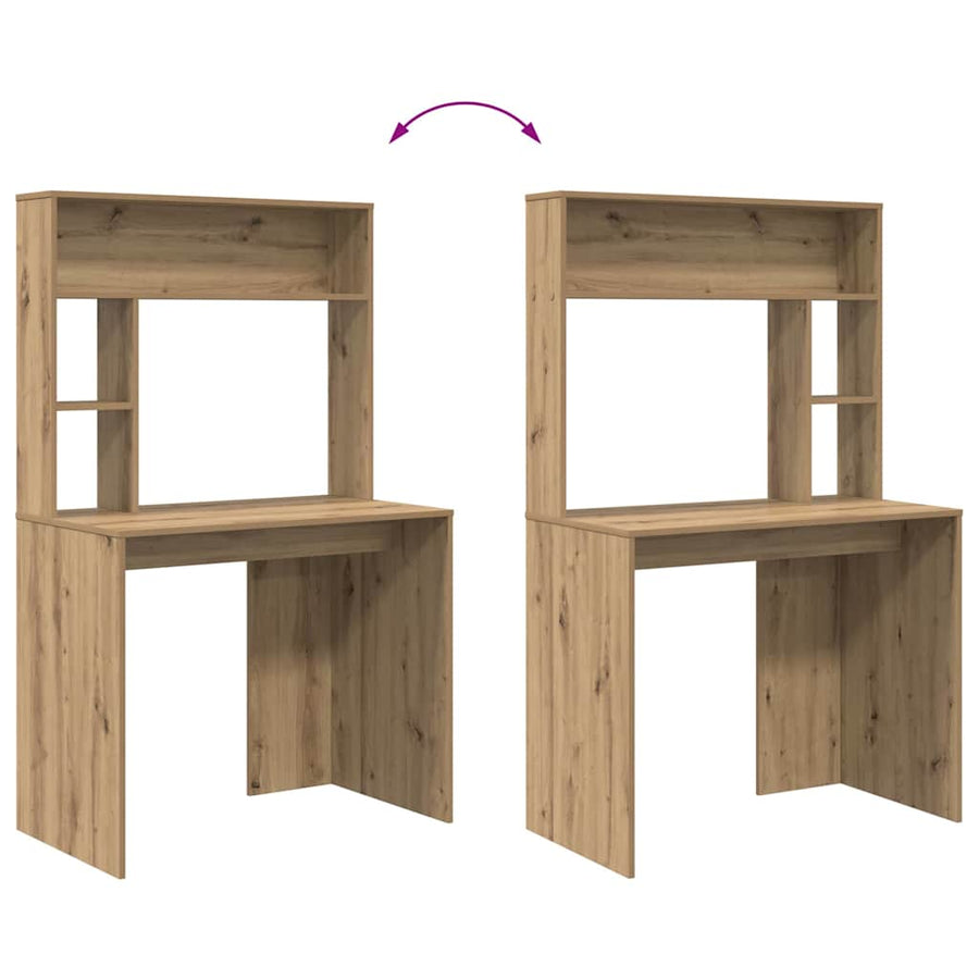Bureau met plank Artisan Eiken 91 x 50 x 149 cm Bewerkt hout