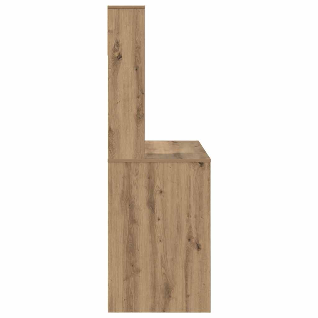 Bureau met plank Artisan Eiken 91 x 50 x 149 cm Bewerkt hout