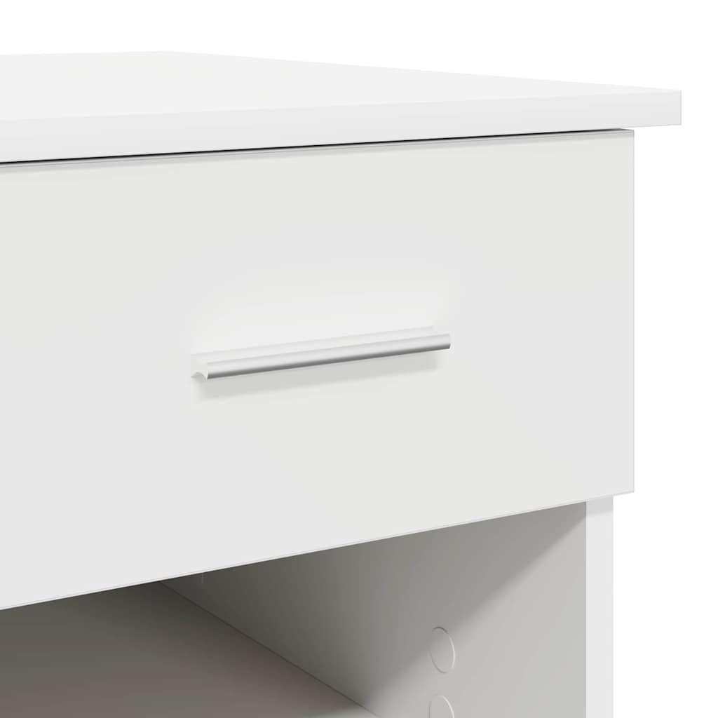 Bureau met lade met plank Wit 90 x 49 x 75 cm Bewerkt hout