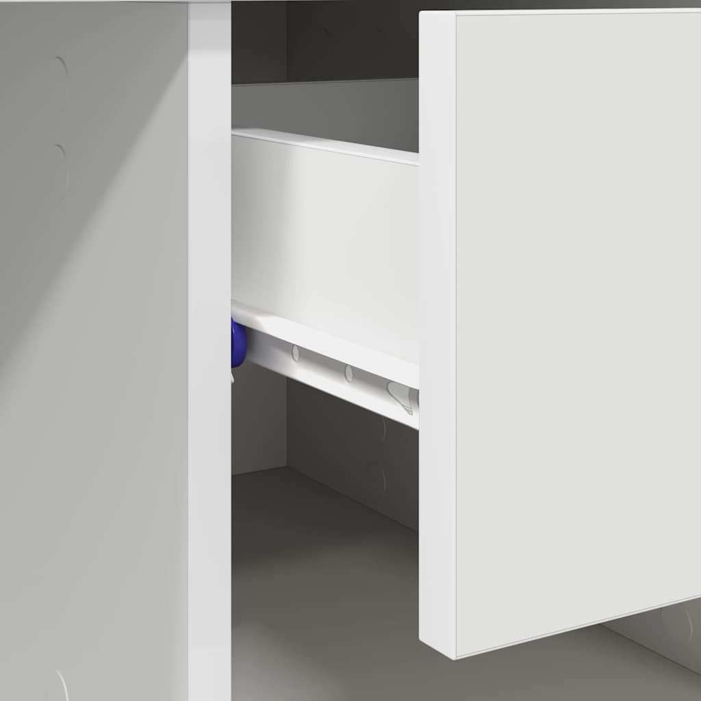 Bureau met lade met plank Wit 90 x 49 x 75 cm Bewerkt hout