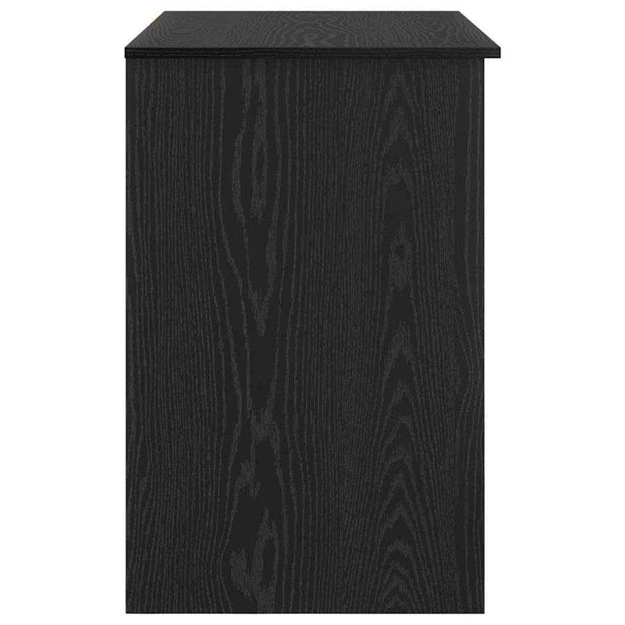 Bureau met lade Zwart Eiken 90 x 49 x 75 cm Bewerkt hout