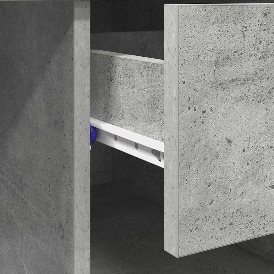 Bureau met lade Beton Grijs 90 x 49 x 75 cm Bewerkt hout