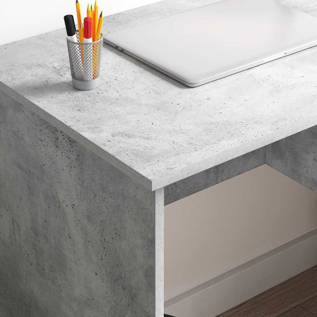 Bureau met lade Beton Grijs 90 x 49 x 75 cm Bewerkt hout